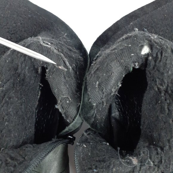 KEEN Bern Knee High Orla Boots Womens US 8 Leather 16" Tall 1.5" Heel Black 5464 - Picture 9 of 11